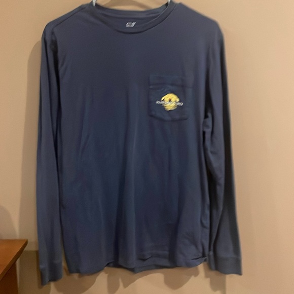 Vineyard Vines Long Sleeve Pocket Tee with Dog- every boy should be this good- S - Picture 2 of 8